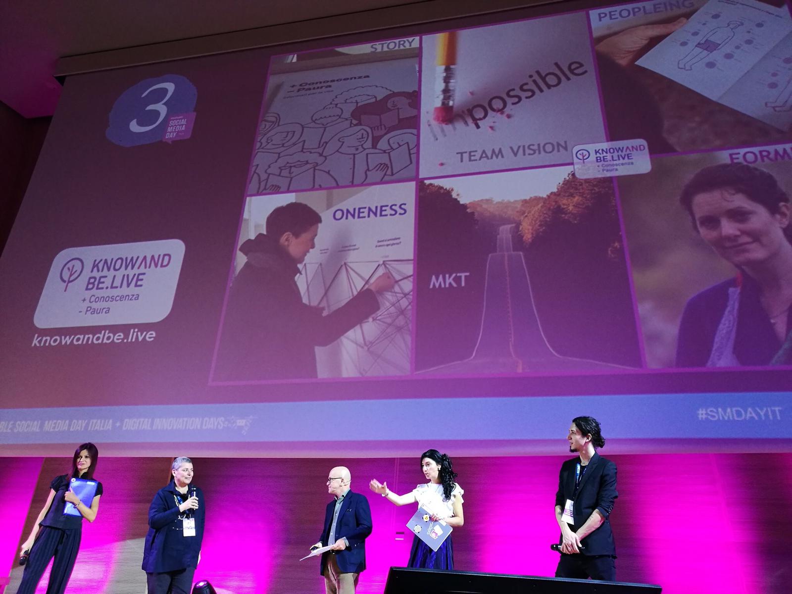 KnowAndBe.live wins the 3rd prize at the startup competition of the Mashable Social Media Day Italy 2018 - Knowandbe.live